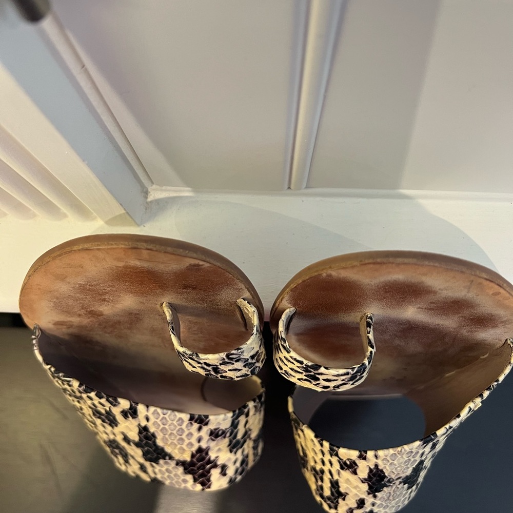 DIANE VON FURSTENBURG Snake Print Sandals - Picture 6 of 11